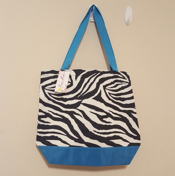 New Zebra Print Canvas Bag - Picture 1 of 5